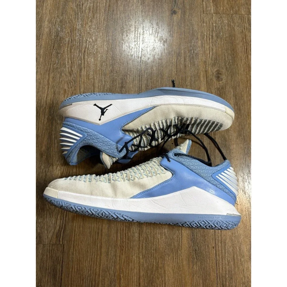 Promo Air Jordan XXXII 32 Low White UNC Valor Blue Navy Size 15 819493-PC